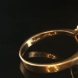 14k Yellow Gold Emerald and 0.30cttw Diamond Halo Ladies Ring Size 6.75