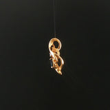 14k Yellow Gold Sapphire and Diamond Vintage Pendant