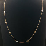 14k Yellow Gold and 2cttw Diamonds by the Yard Long Station Necklace 32"