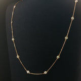 14k Yellow Gold and 2cttw Diamonds by the Yard Long Station Necklace 32"