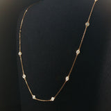 14k Yellow Gold and 2cttw Diamonds by the Yard Long Station Necklace 32"