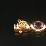 14k Yellow Gold 16.6g Bezel Set Multi Gemstone Circle Link Bracelet 7.25"