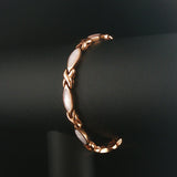 14k Rose Gold and Inlay Mother of Pearl XO Link Bracelet 7"