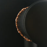 14k Rose Gold and Inlay Mother of Pearl XO Link Bracelet 7"