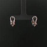 14k White Gold and Citrine 6g Solid Huggie Earrings