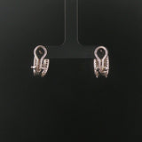 Effy 14k White Gold Tanzanite and 0.50cttw Diamond Huggie Earrings