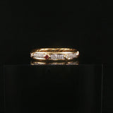 David Yurman 18k Yellow Gold Ruby & Diamond Modern Renaissance Band Ring Size 9