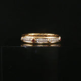 David Yurman 18k Yellow Gold Ruby & Diamond Modern Renaissance Band Ring Size 9