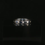 EFFY 18k White Gold Sapphire and Diamond Band Ring Size 7