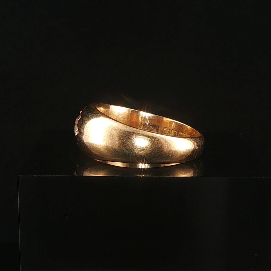 Antique 18k Yellow Gold and 0.50cttw OEC Diamond Starburst Ring Size 8.75