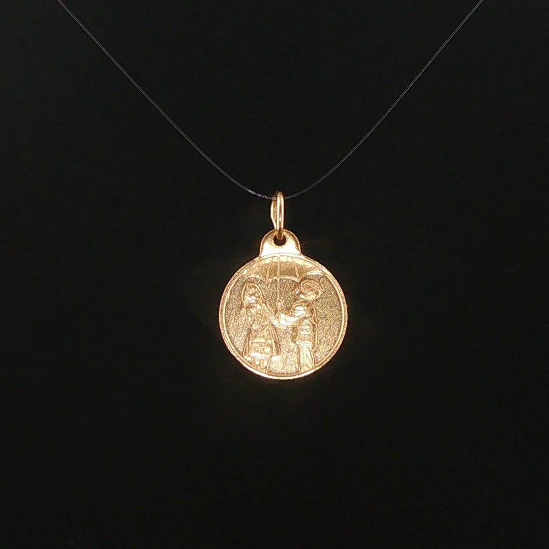 Franklin Mint 14k Yellow Gold Vintage Love In April Charm Pendant