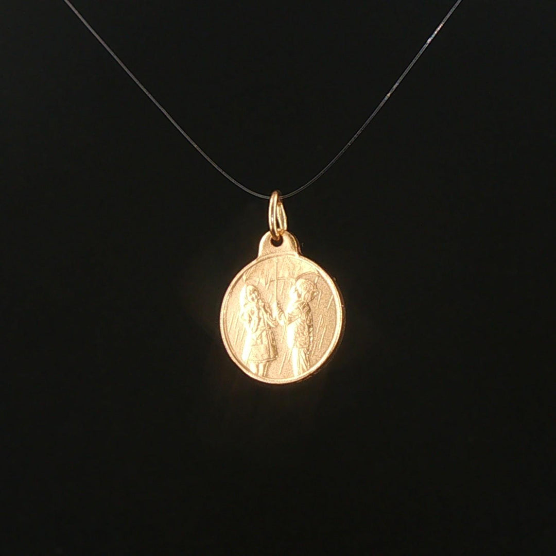 Franklin Mint 14k Yellow Gold Vintage Love In April Charm Pendant