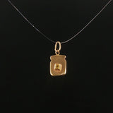 14k Yellow Gold and Yellow Sapphire Vintage Piece of Toast Charm