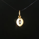 18k Yellow Gold and 0.34ct Marquise Diamond Vintage Charm Pendant