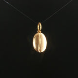 14k Yellow Gold 5.3g Solid Heavy Vintage Coffee Bean Charm Pendant