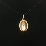 14k Yellow Gold 5.3g Solid Heavy Vintage Coffee Bean Charm Pendant