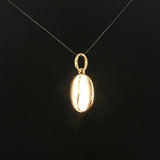 14k Yellow Gold 5.3g Solid Heavy Vintage Coffee Bean Charm Pendant