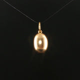 14k Yellow Gold 5.3g Solid Heavy Vintage Coffee Bean Charm Pendant