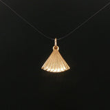 14k Yellow Gold Vintage Articulated I Love You Fan Charm Pendant