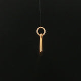 14k Yellow Gold Vintage Articulated I Love You Fan Charm Pendant