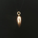 18k Yellow Gold and Ruby Vintage Puffed Heart Charm Pendant