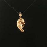 Steven Douglas 14k Yellow Gold Diamond Eye Manatee Pendant