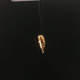 14k Yellow Gold and Diamond Vintage Hummingbird Pendant