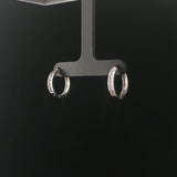 10k White Gold and 0.30cttw Diamond Hoop Earrings