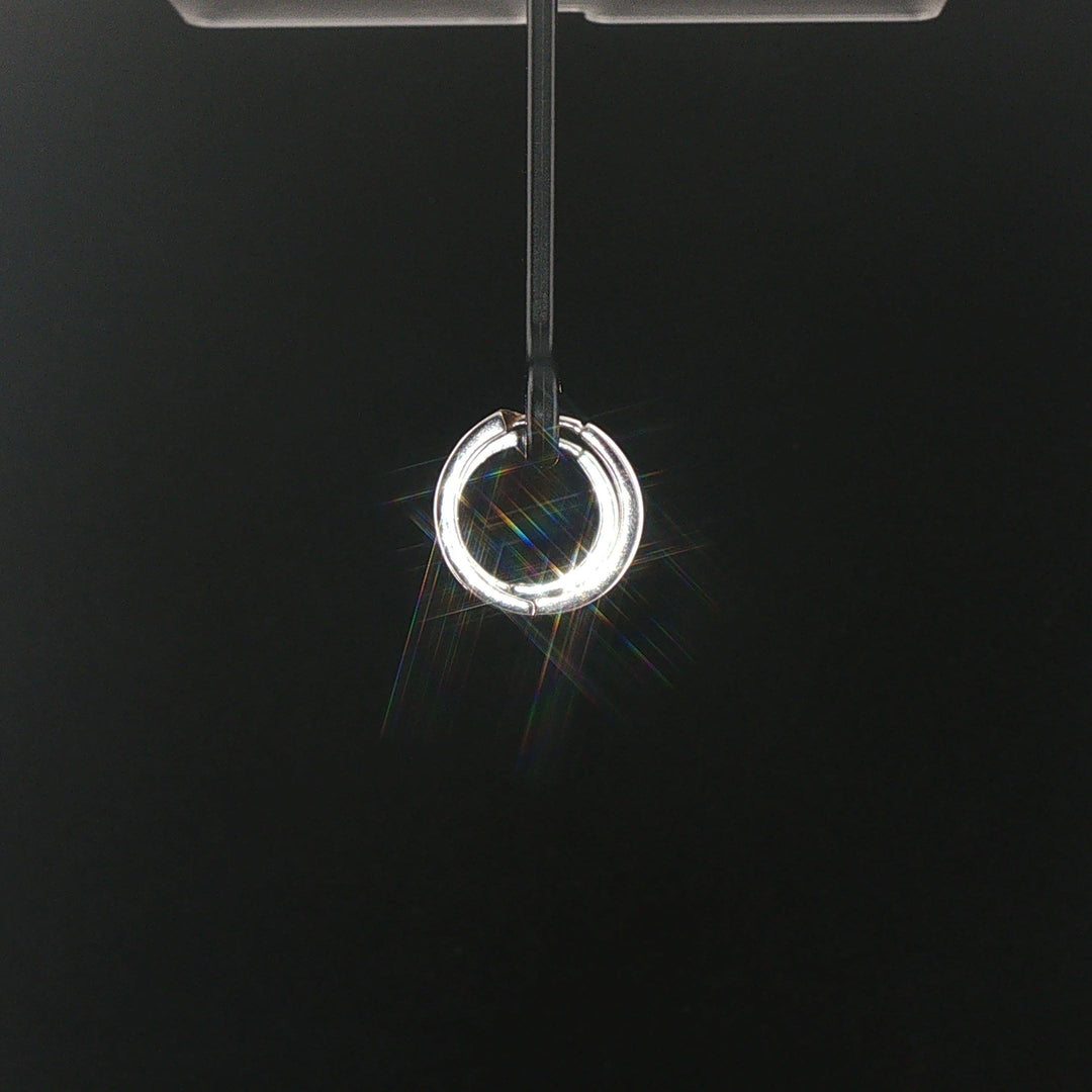 10k White Gold and 0.30cttw Diamond Hoop Earrings
