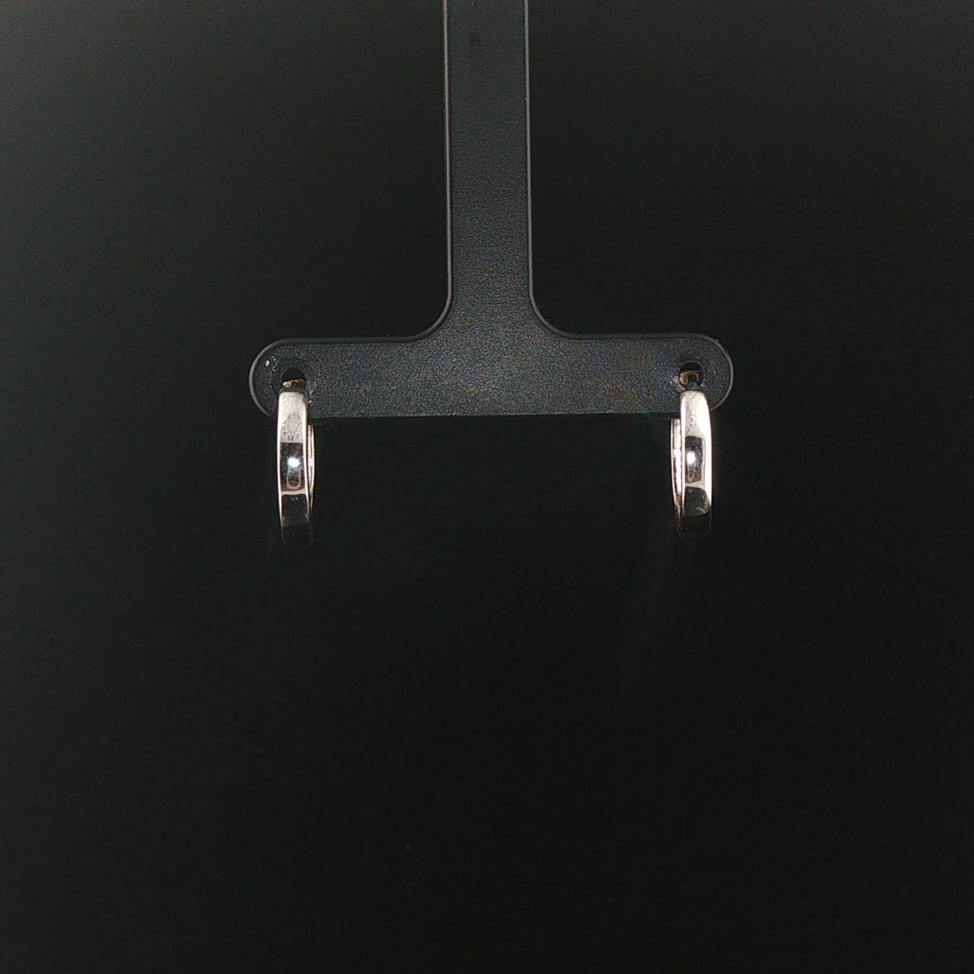 10k White Gold and 0.30cttw Diamond Hoop Earrings