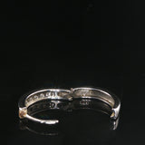 10k White Gold and 0.30cttw Diamond Hoop Earrings