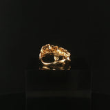 Denny Wong 14k Yellow Gold and Diamond Plumeria Band Ring Size 5.5