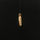 14k Yellow Gold and 0.35cttw Diamond Vintage Heart Pendant