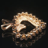 14k Yellow Gold and 0.35cttw Diamond Vintage Heart Pendant
