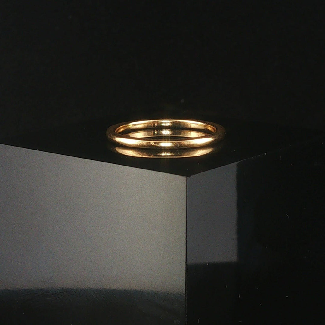 Jabel 18k Yellow Gold 2g Solid Thin 1.5mm Ladies Band Ring Size 5.75