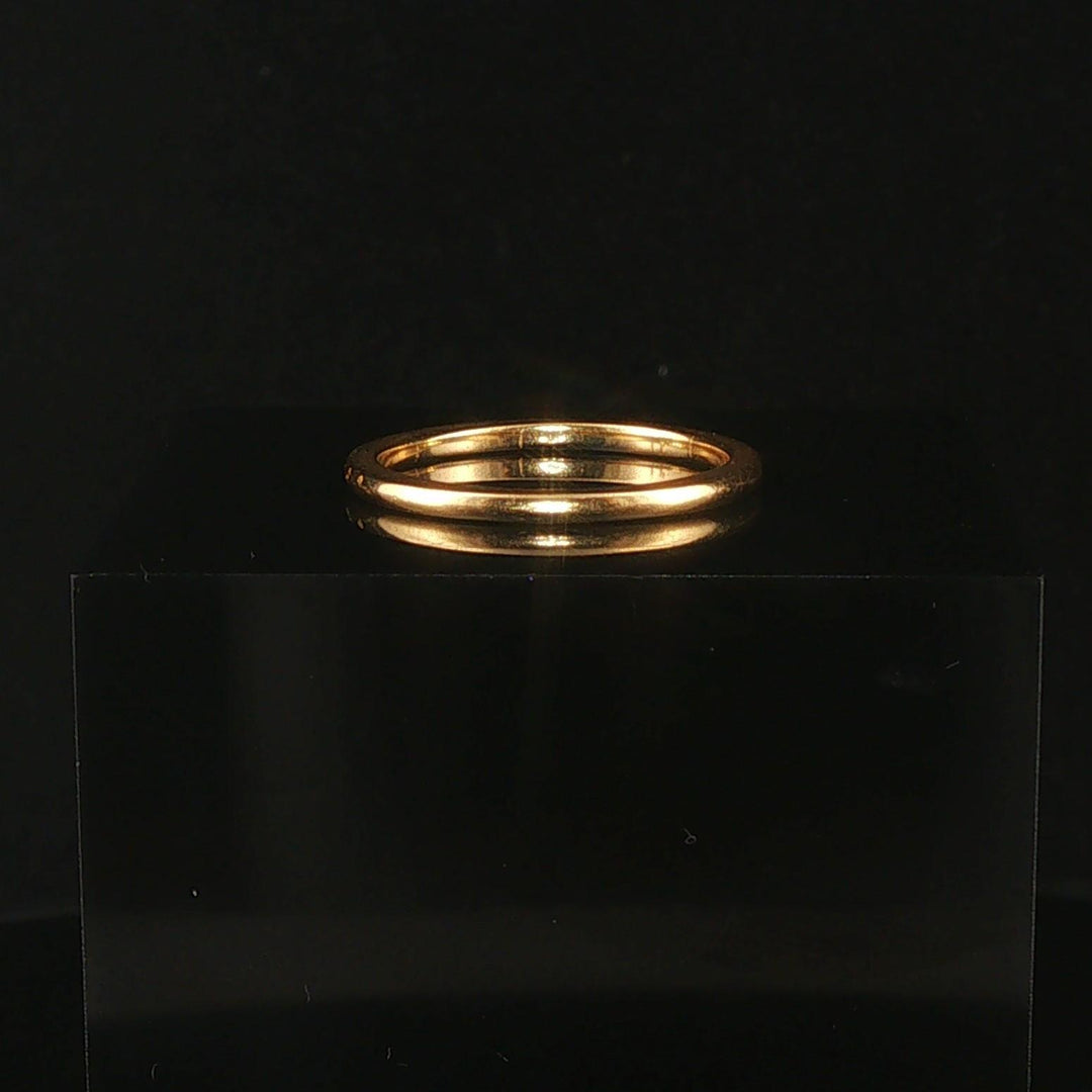 Jabel 18k Yellow Gold 2g Solid Thin 1.5mm Ladies Band Ring Size 5.75