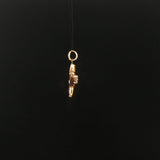 14k Yellow Gold 0.10ct Diamond Vintage Cupid Charm Pendant