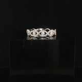 18k White Gold and 0.50cttw Diamond Band Ring Size 5.75