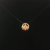 14k Yellow Gold 0.17ct Diamond and 1.2cttw Rubies Slide Pendant