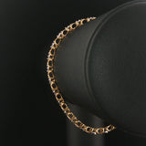 10k Yellow Gold and 0.50cttw Diamond 7.8g Vintage Link Bracelet 7.25"