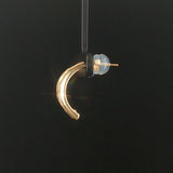 14k Yellow Gold and 0.72cttw Diamonds Half Hoop Earrings 0.75"