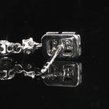 14k White Gold and Diamond Drop Dangle Earrings with Cert