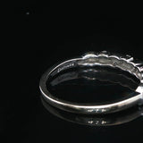 10k White Gold and Diamond Fancy Thin Band Ring Size 6.75