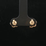 10k Yellow Gold Chocolate and White Diamond Stud Earrings