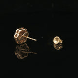 10k Yellow Gold Chocolate and White Diamond Stud Earrings