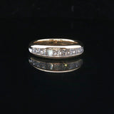 14k Yellow Gold and 1cttw Princess Cut Diamond Band Ring Size 5.75