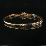 14k Yellow Gold and 1.9cttw Diamond 14.5g Solid Bangle Bracelet 6.5"