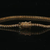 14k Yellow Gold and 1cttw Natural Diamond Tennis Bracelet 6.5"
