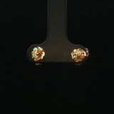 Effy 14k Yellow Gold Trillion Cut Morganite and Diamond Stud Earrings