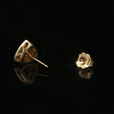 Effy 14k Yellow Gold Trillion Cut Morganite and Diamond Stud Earrings